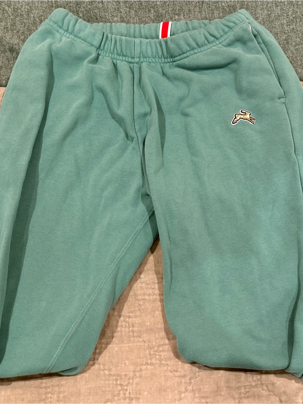 Tracksmith Sage Green Fleece Joggers